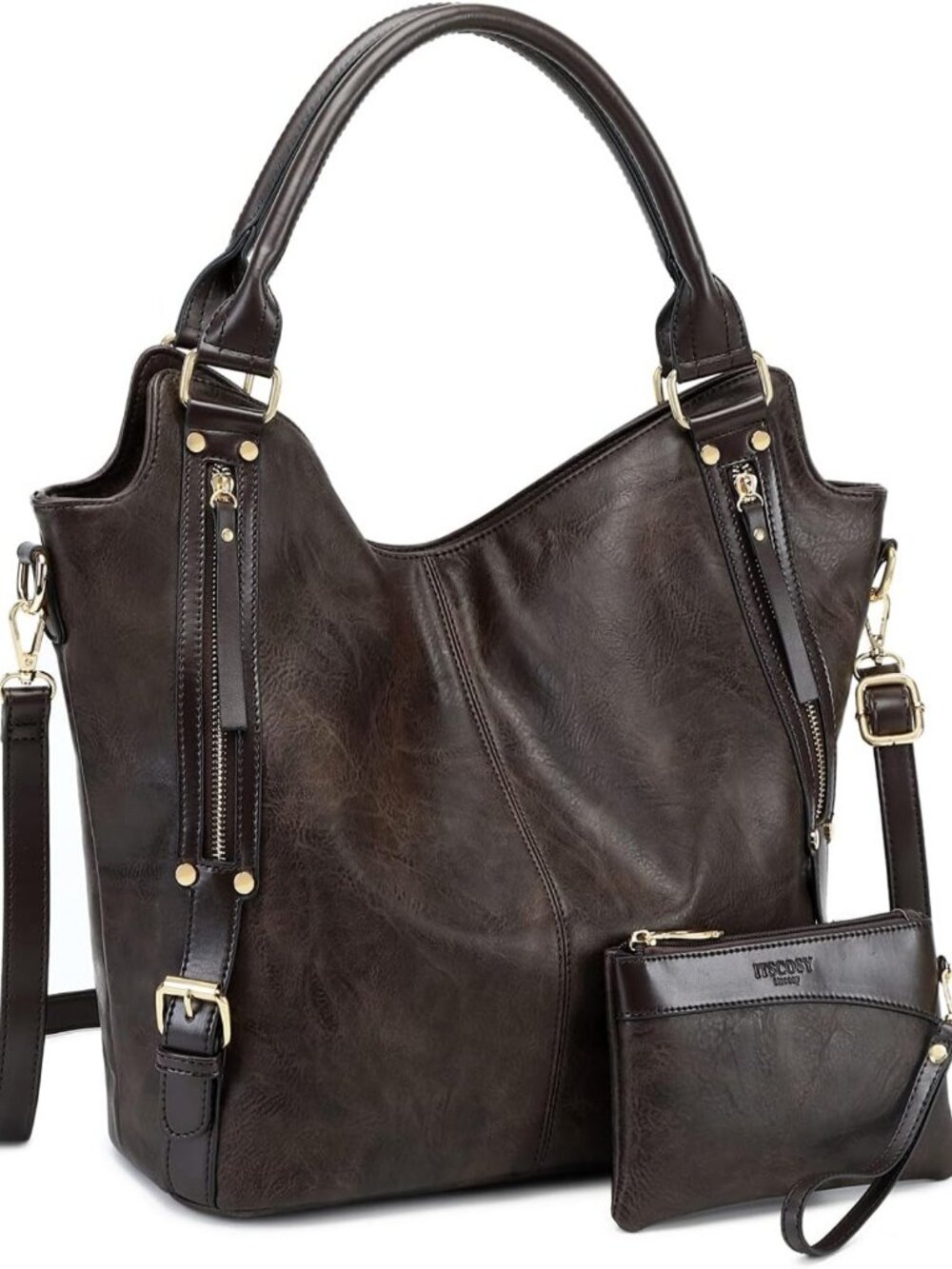 Stylish PU Leather Women’s Tote Bag - Fashionable Hobo Shoulder Bag with